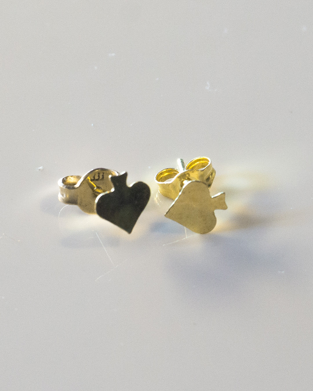 Pokerface Gold Studs