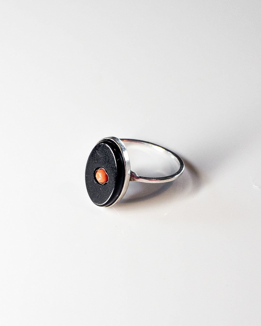 Red Dot Redemption Silver Ring