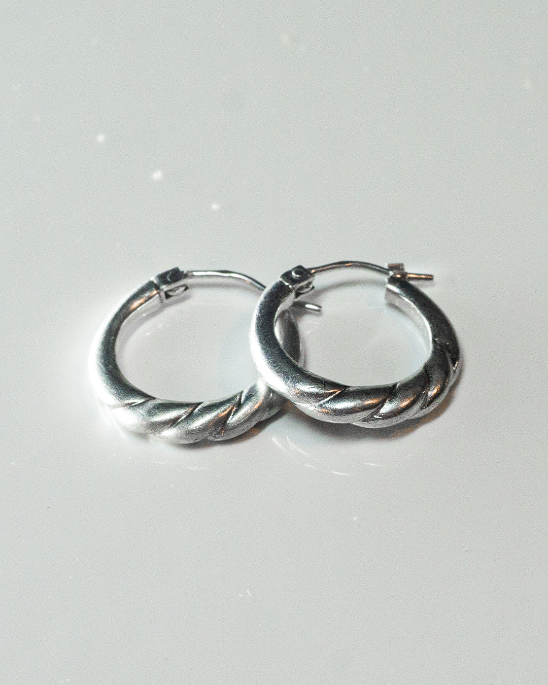 Twisted Hoops Silver