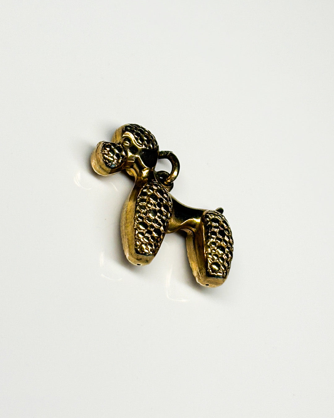 golden poodle charm
