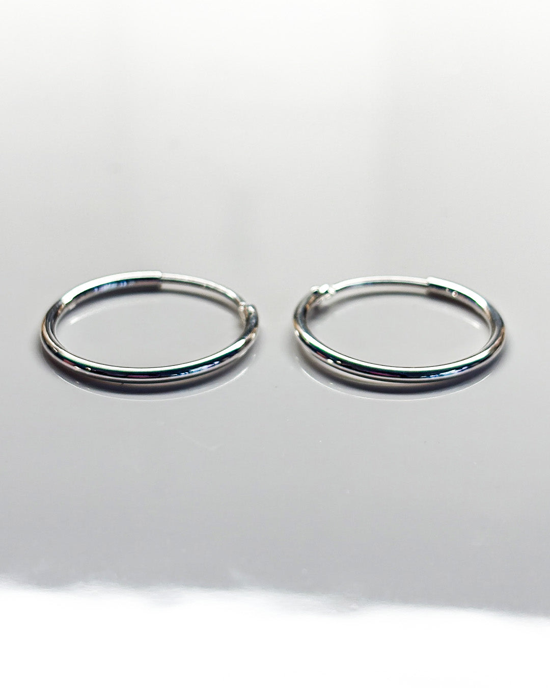 classy silver hoops 17,5mm