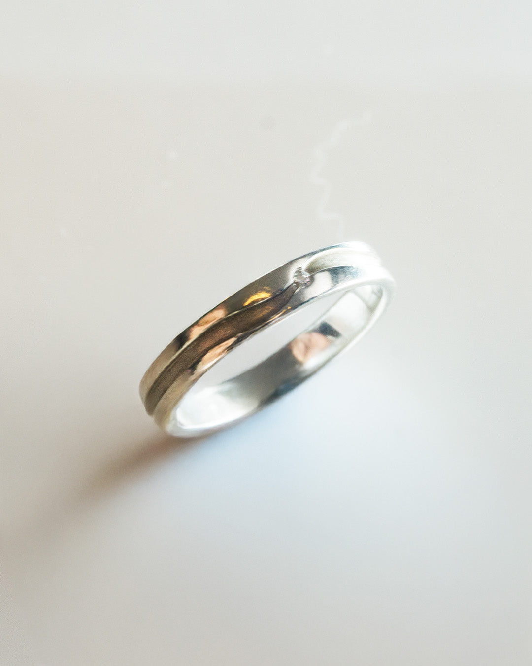 bling on a wave silver ring