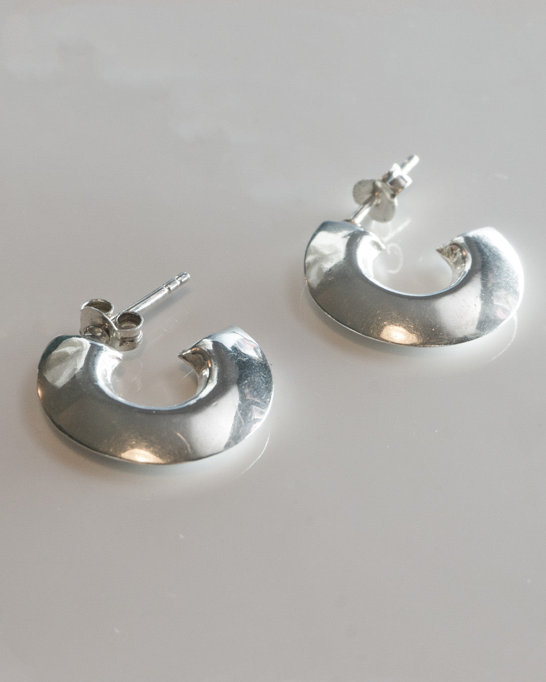 fancy silver hoops