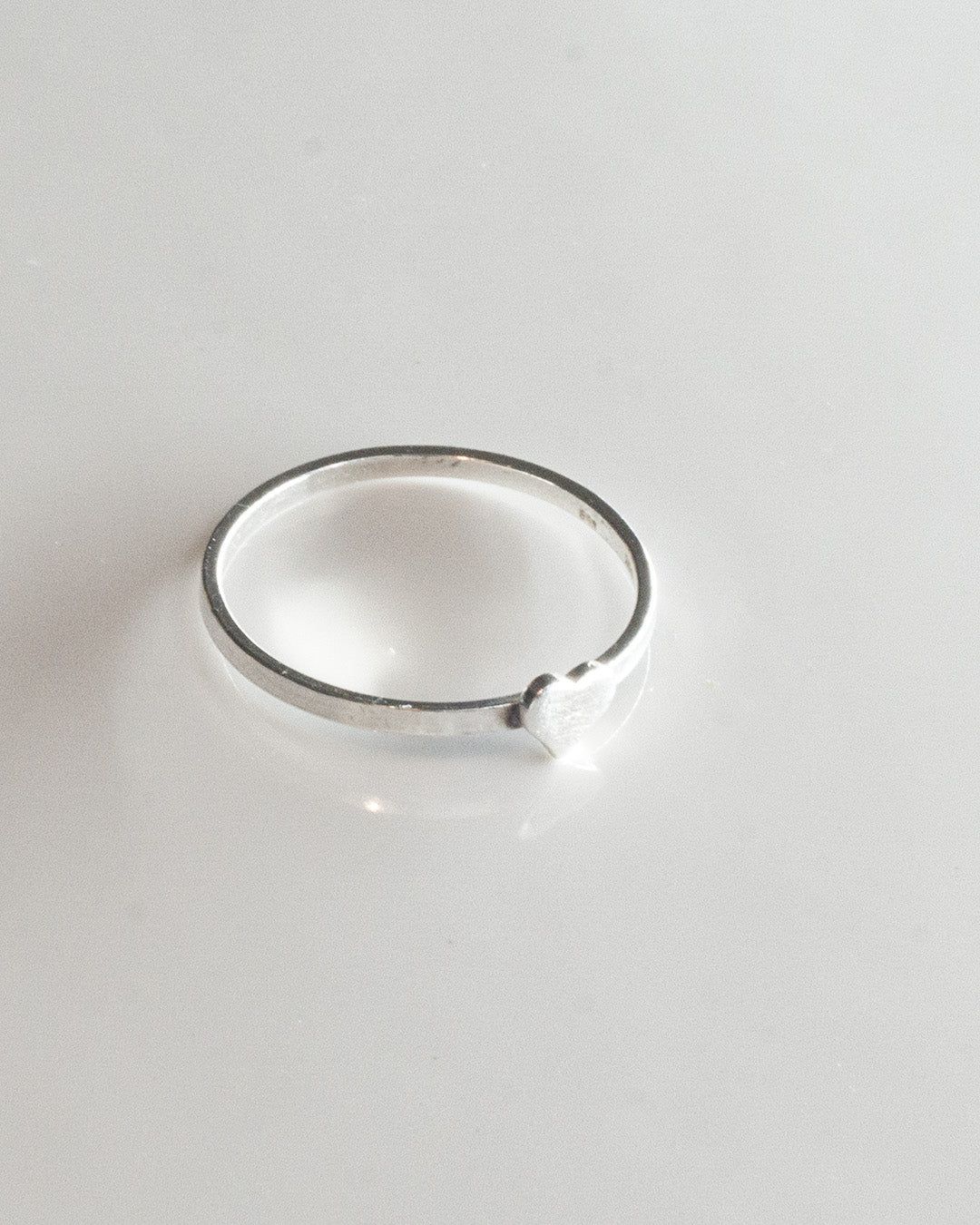 little heart silver ring