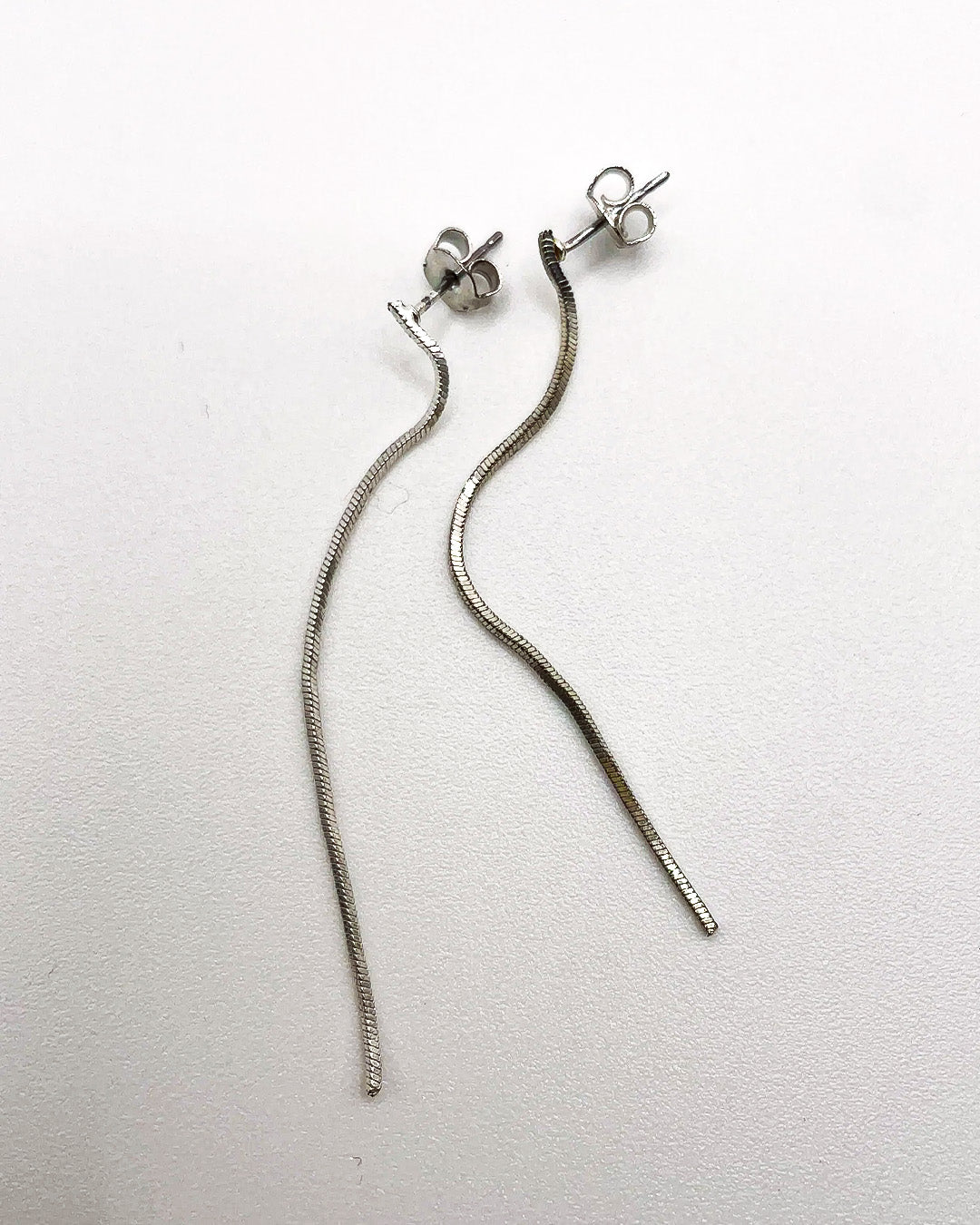 long snake earrings