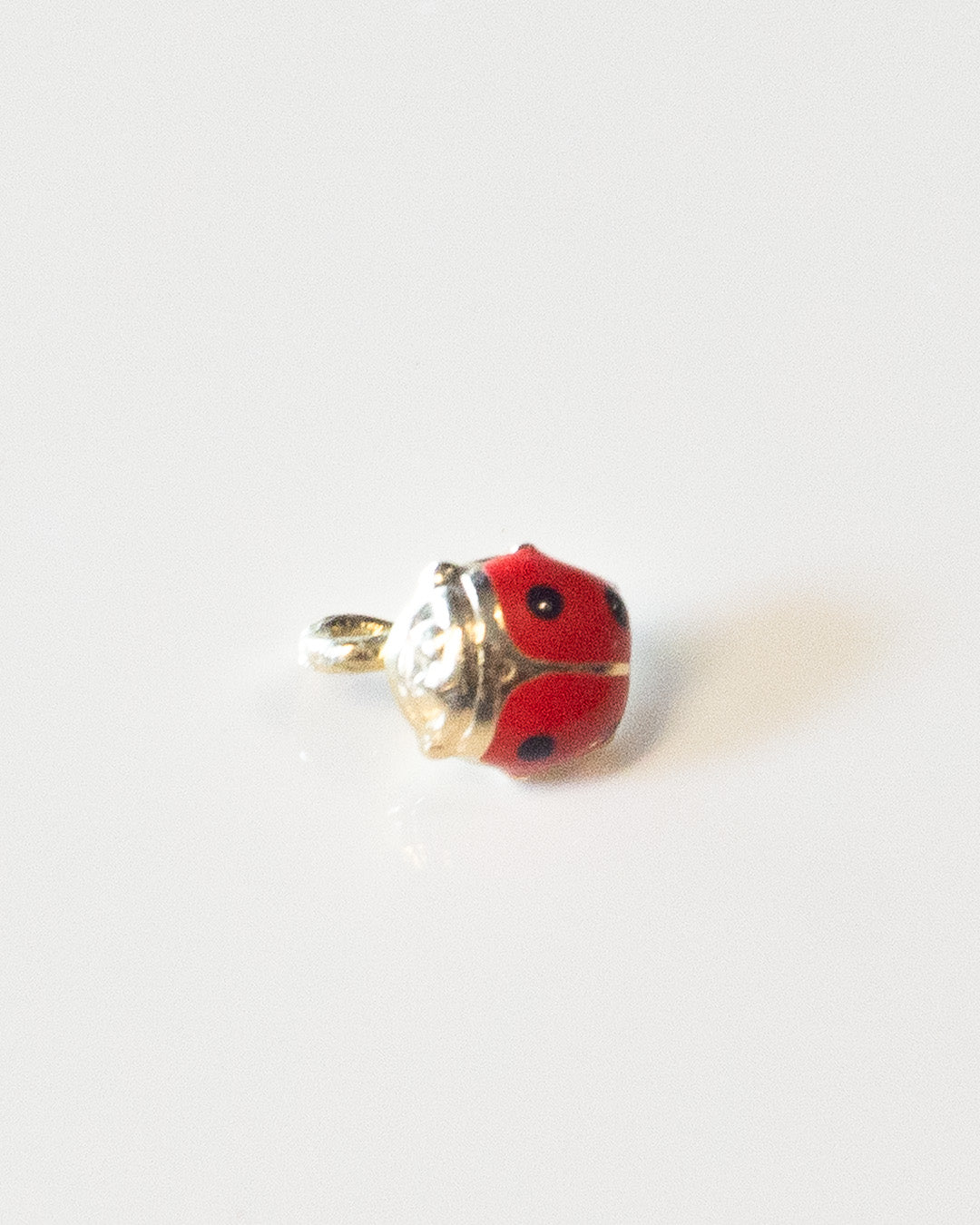 Black Dotted Queen Gold Charm