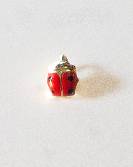 Black Dotted Queen Gold Charm