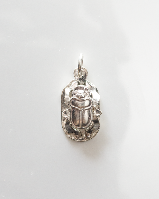 scarab silver charm