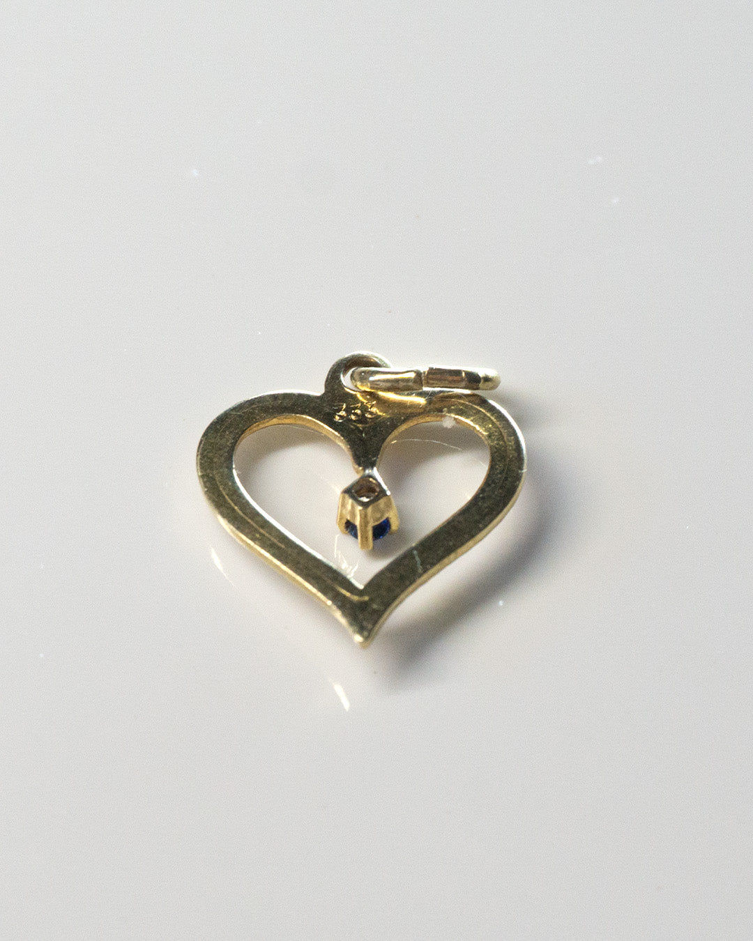 Electric Heart Gold Charm