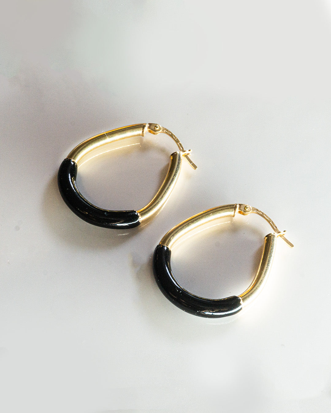 golden black hoops