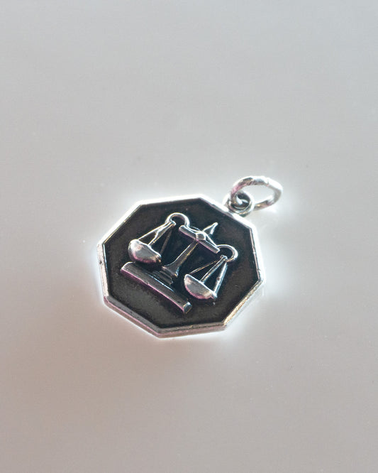 Libra With an S Silver Charm