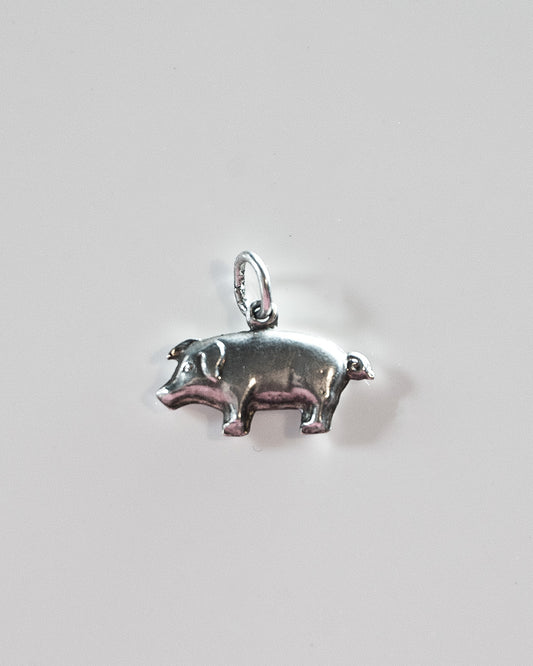 Oink Silver Charm