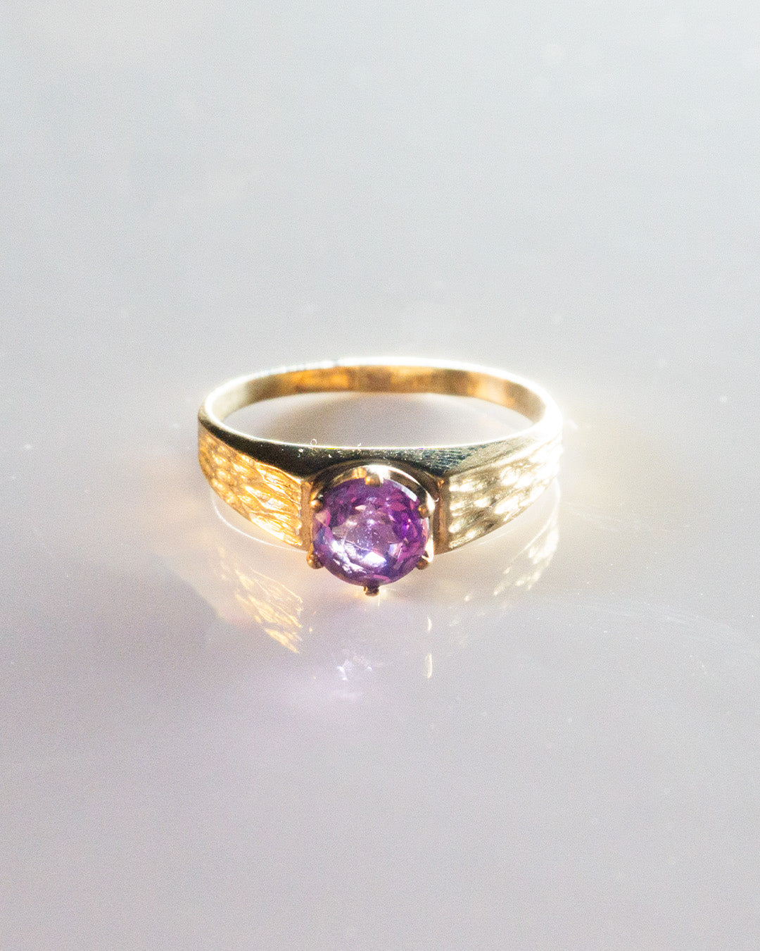 Purple Reign Gold Ring