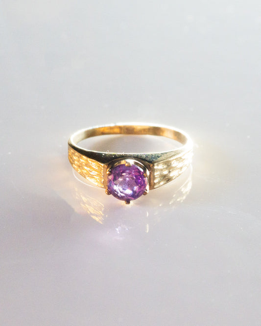 Purple Reign Gold Ring