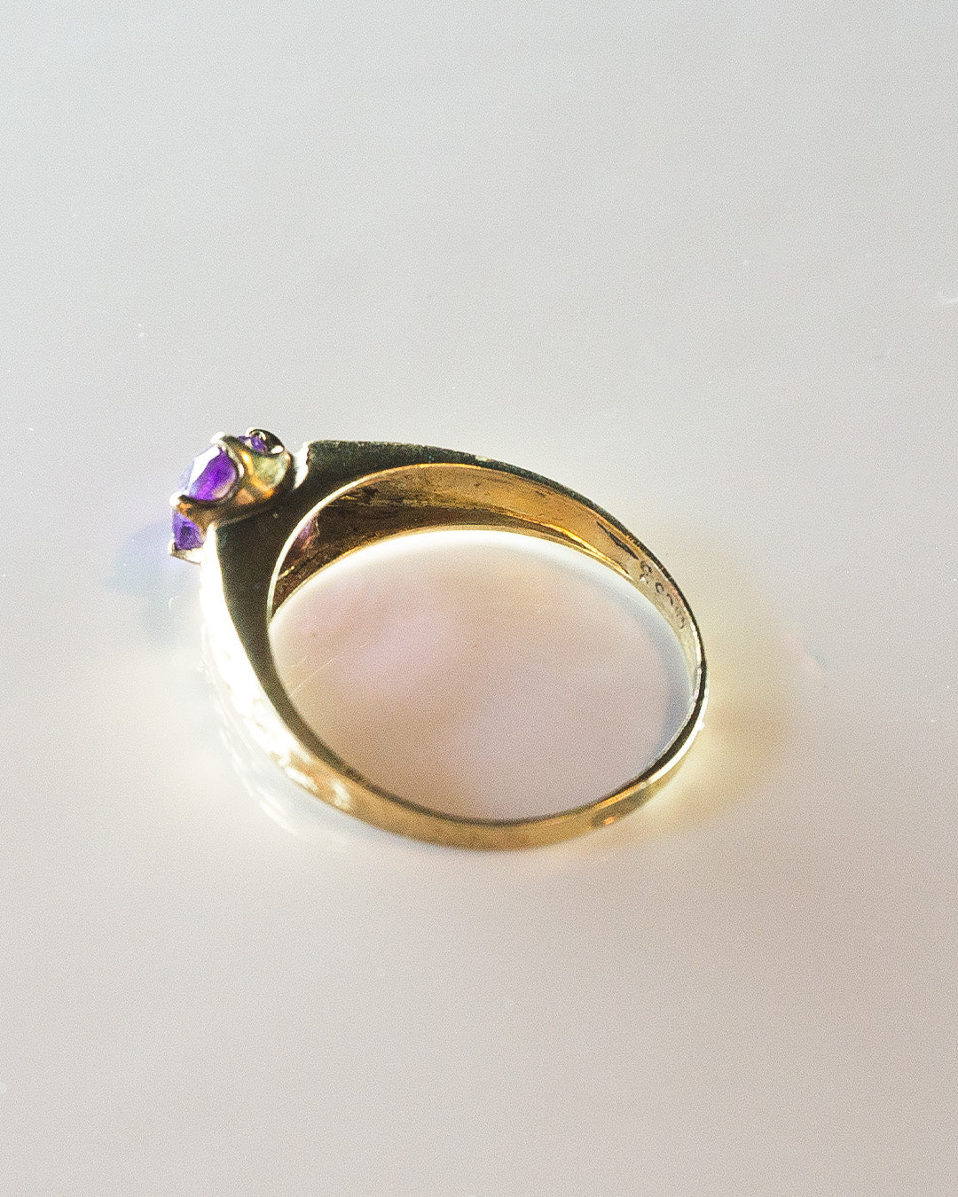 Purple Reign Gold Ring