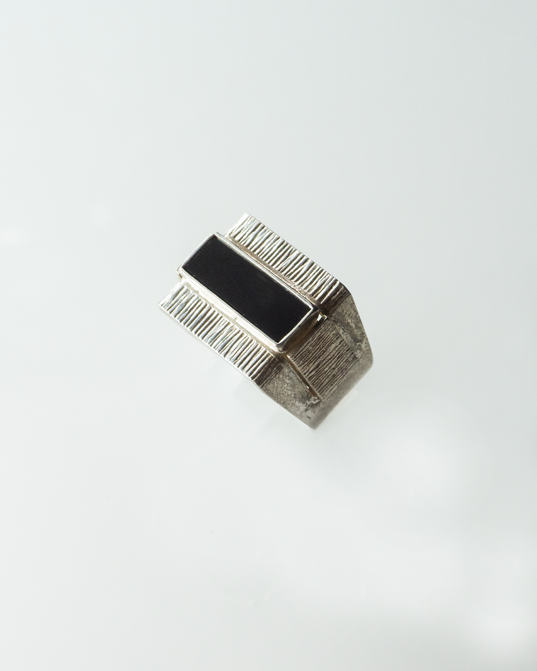 silver daft-punky ring