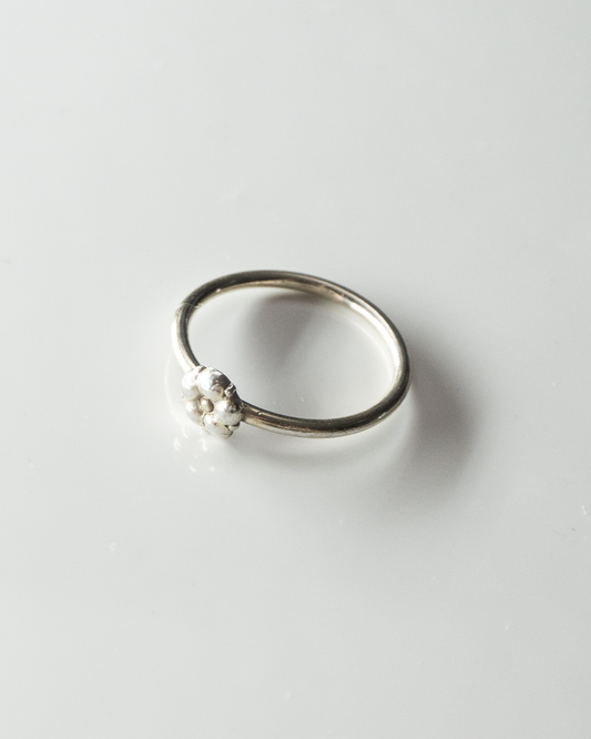 silver flower ring