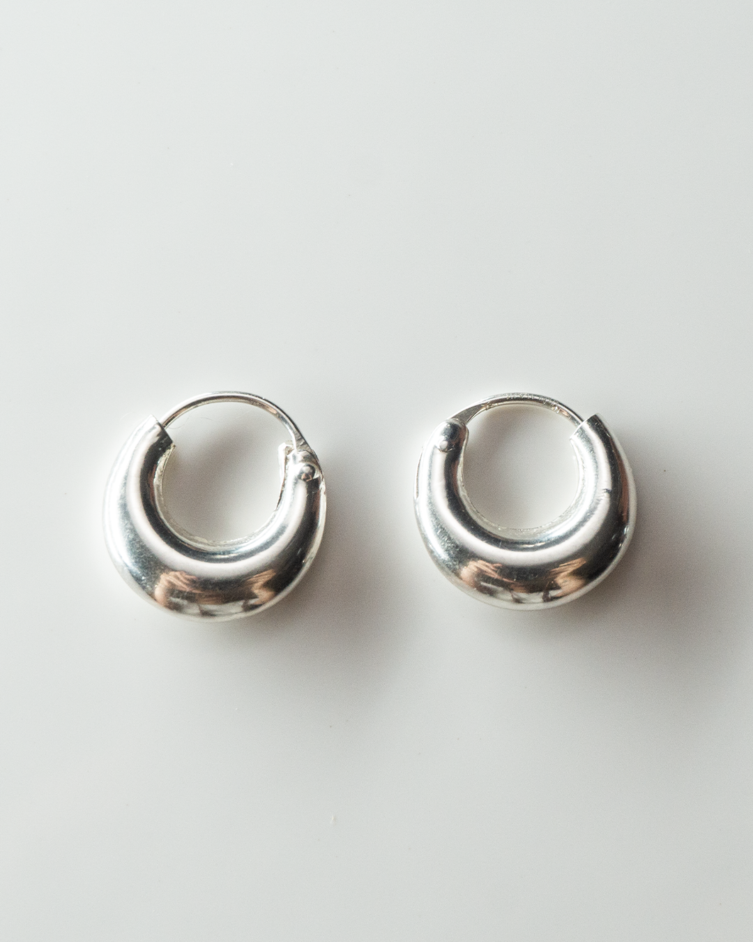 silver moon hoops small