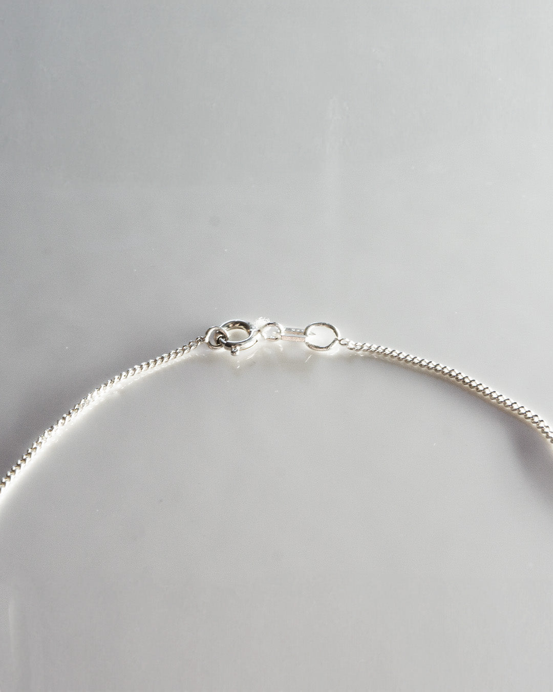 thin silver necklace