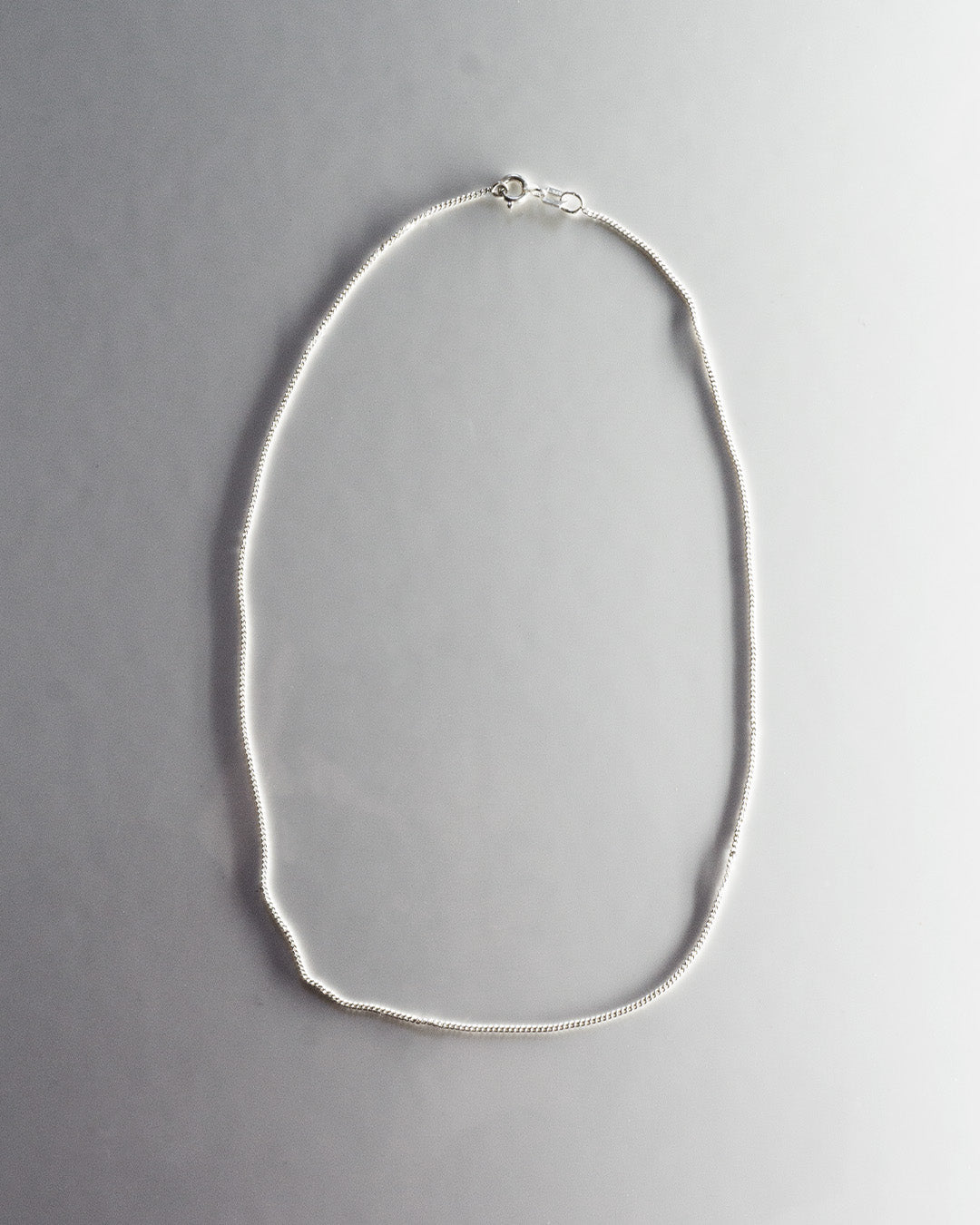 thin silver necklace