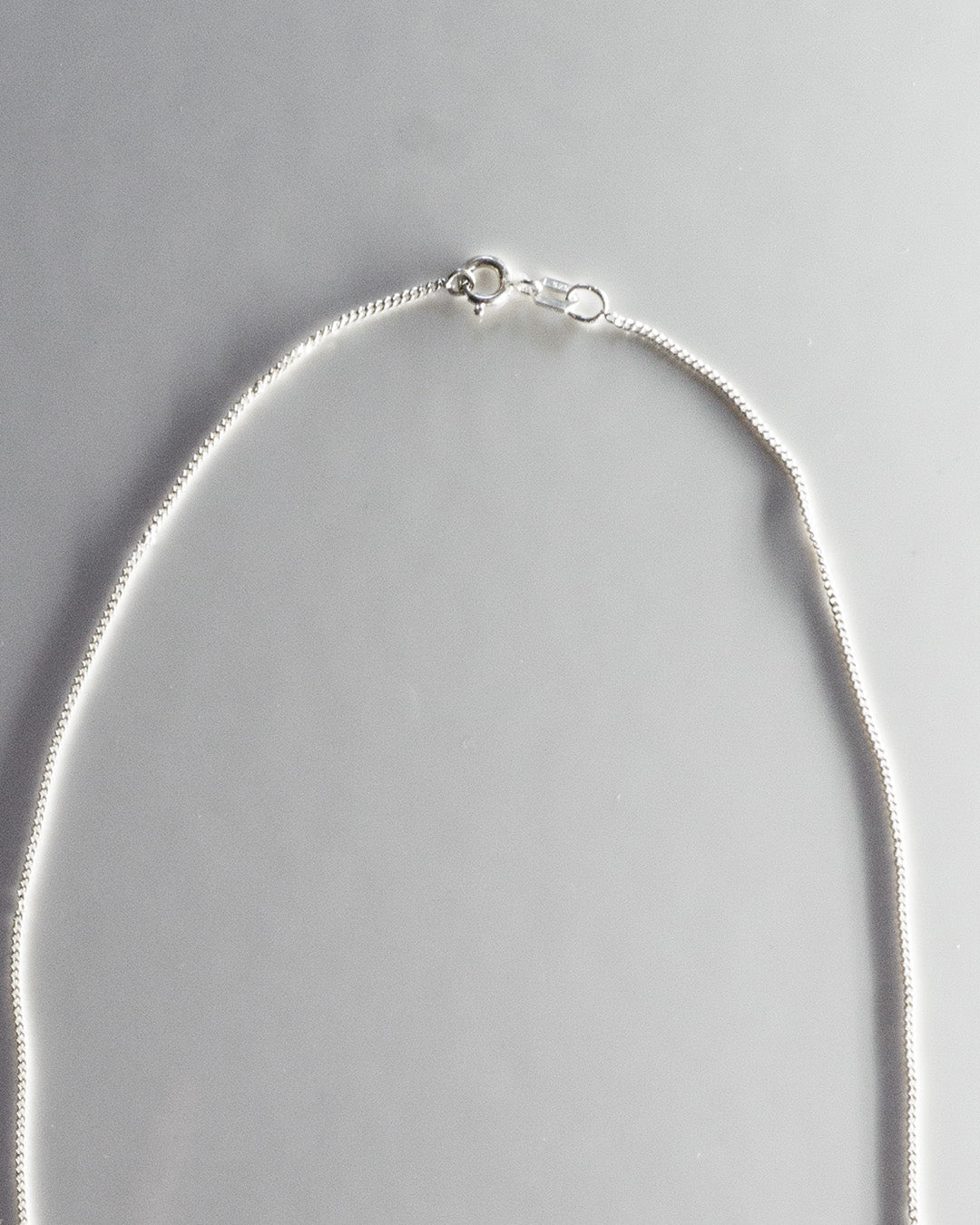 thin silver necklace