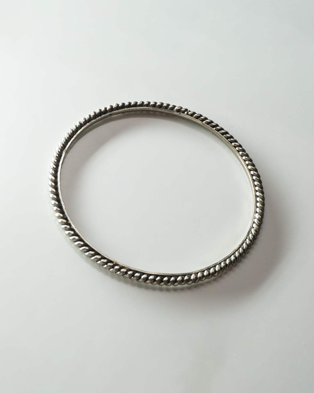 silver ropy bangle