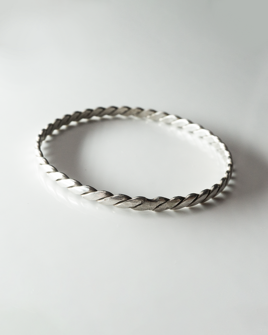 silver wavy bangle