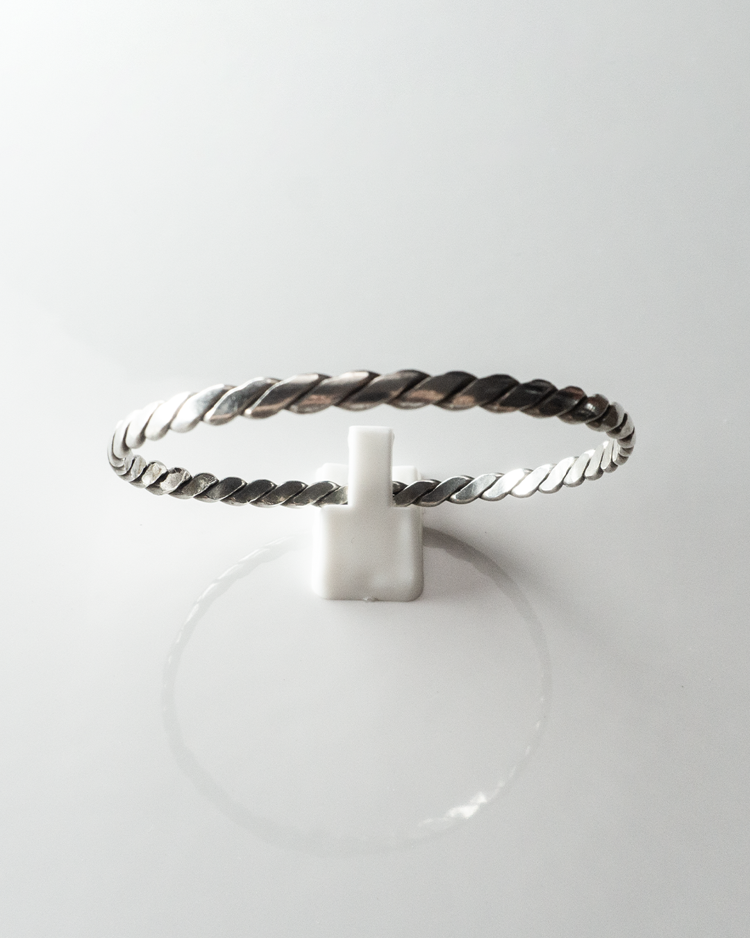 silver wavy bangle