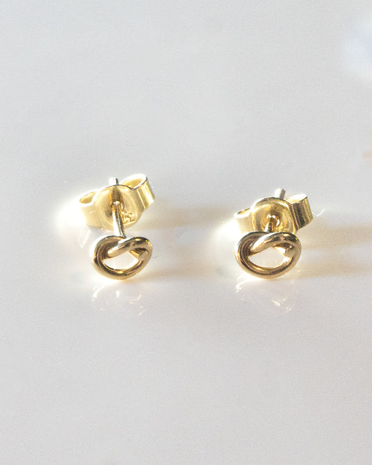Twist It Like It's Hot Gold Studs