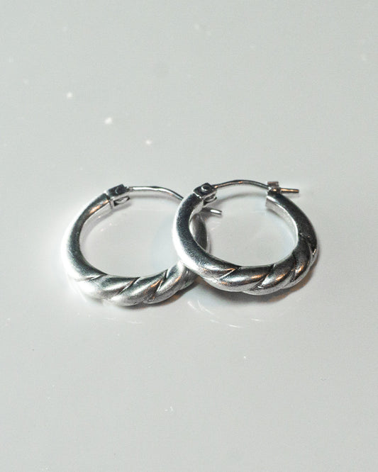 Twisted Hoops Silver