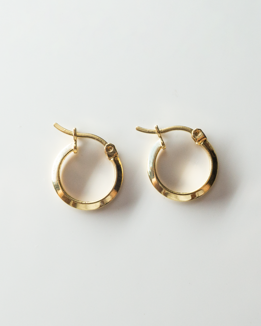 golden small hoops