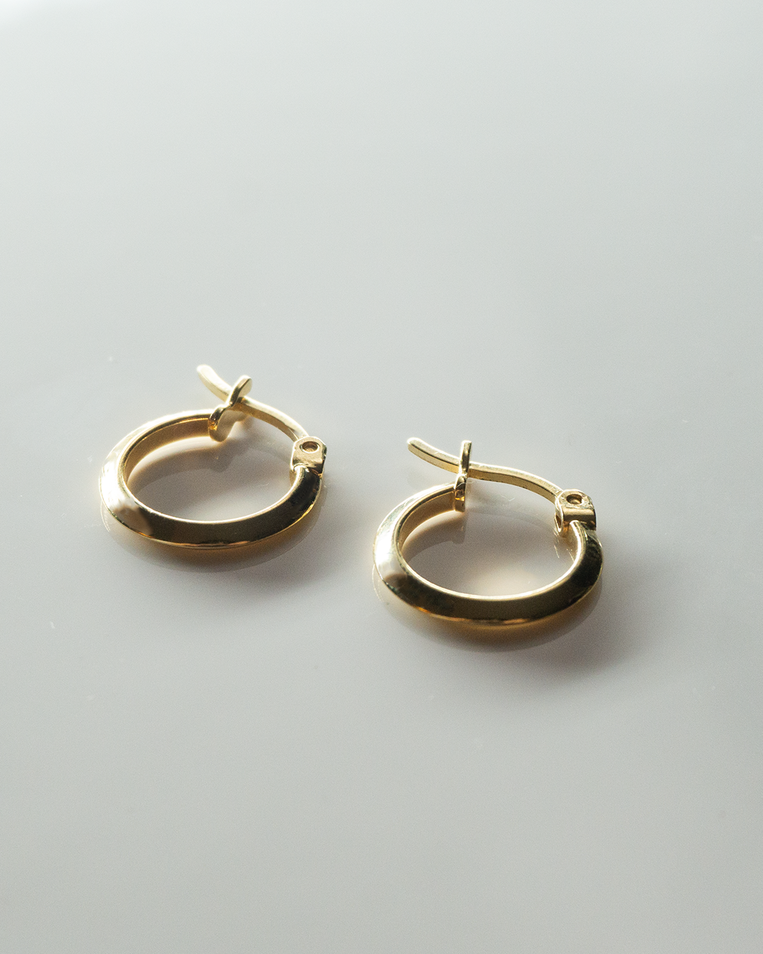 golden small hoops