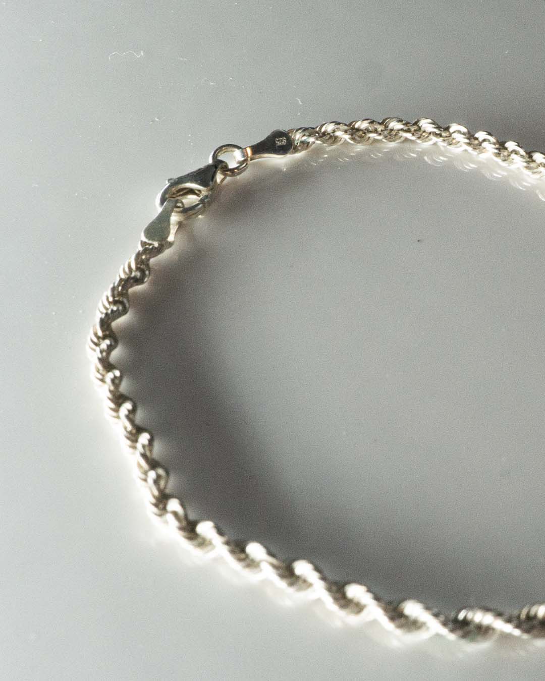 silver ropy bracelet