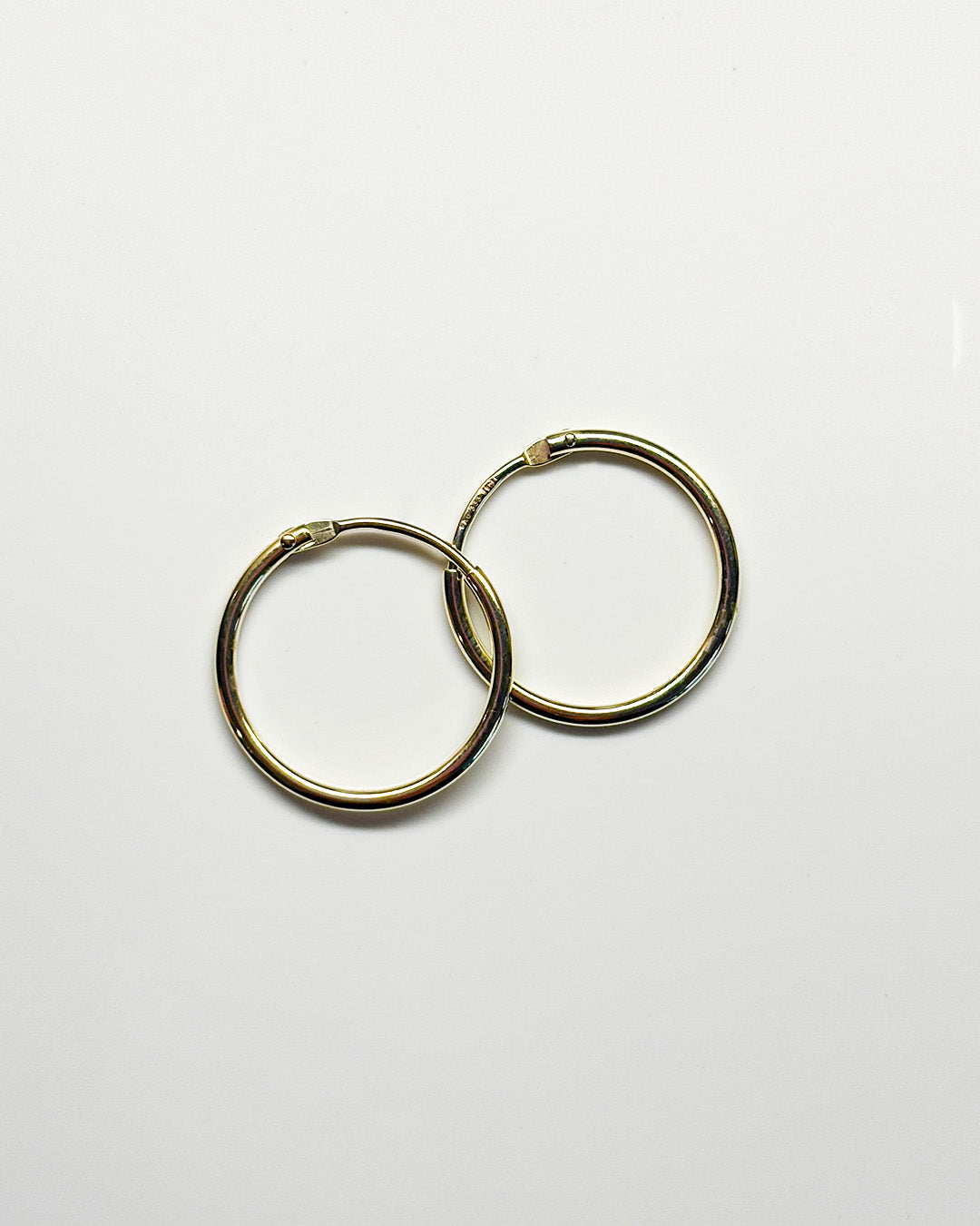 classy gold hoops 15mm