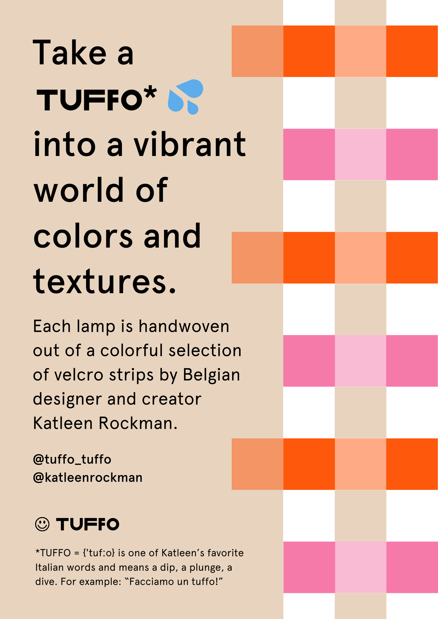 TUFFO Lampshade - PINK - RED - BEIGE