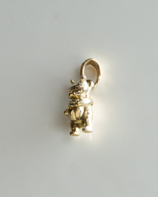 winnie the poo gold charm