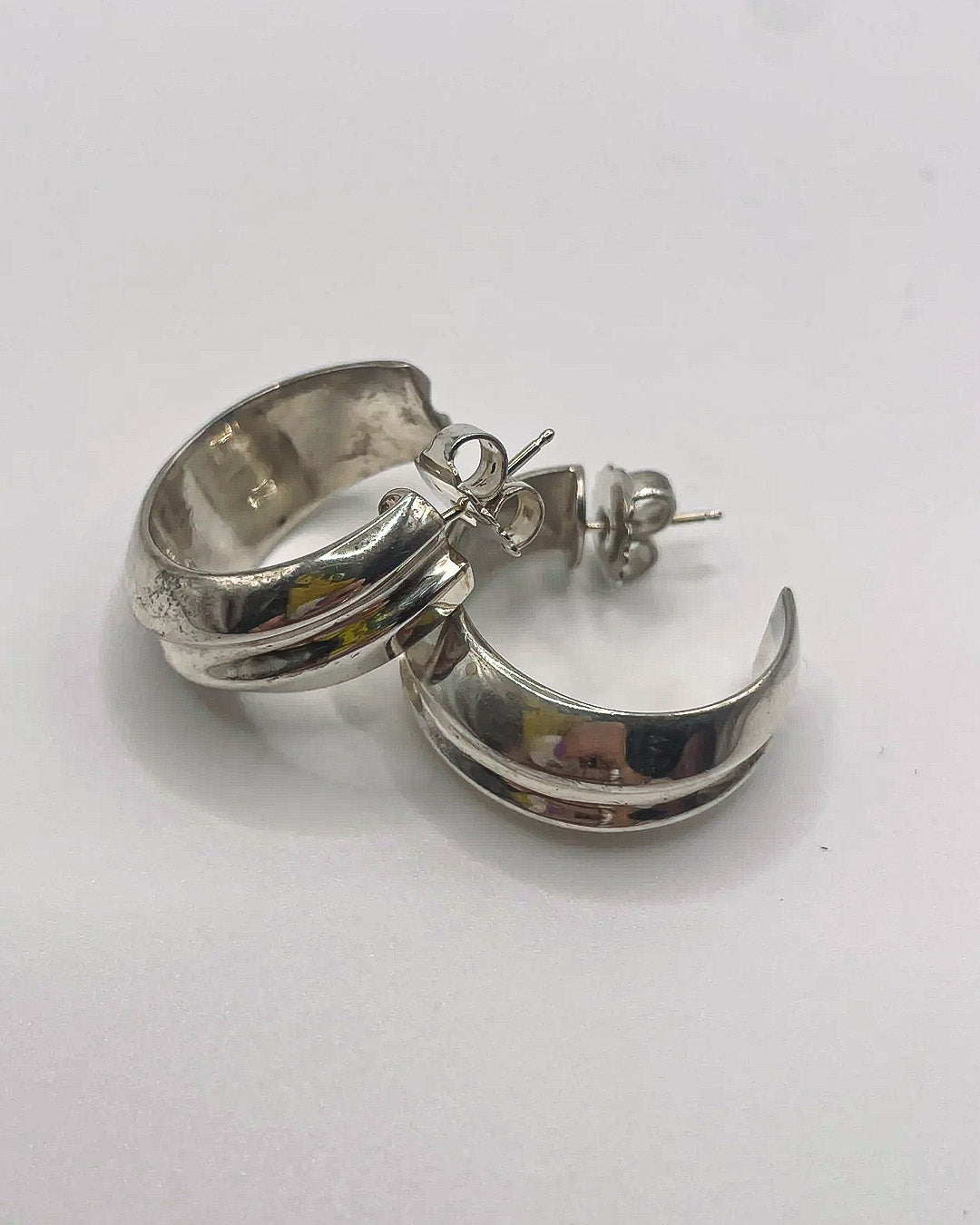 big bold silver hoops