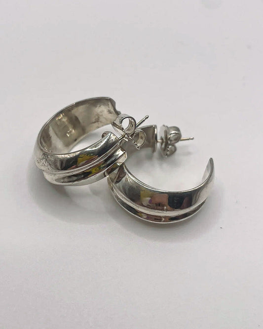 big bold silver hoops