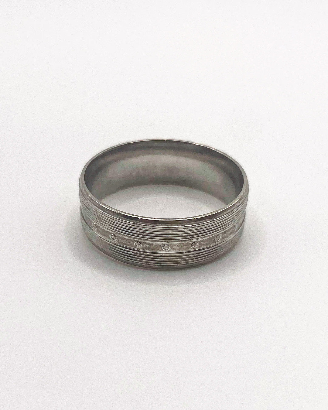 bold dotty silver ring