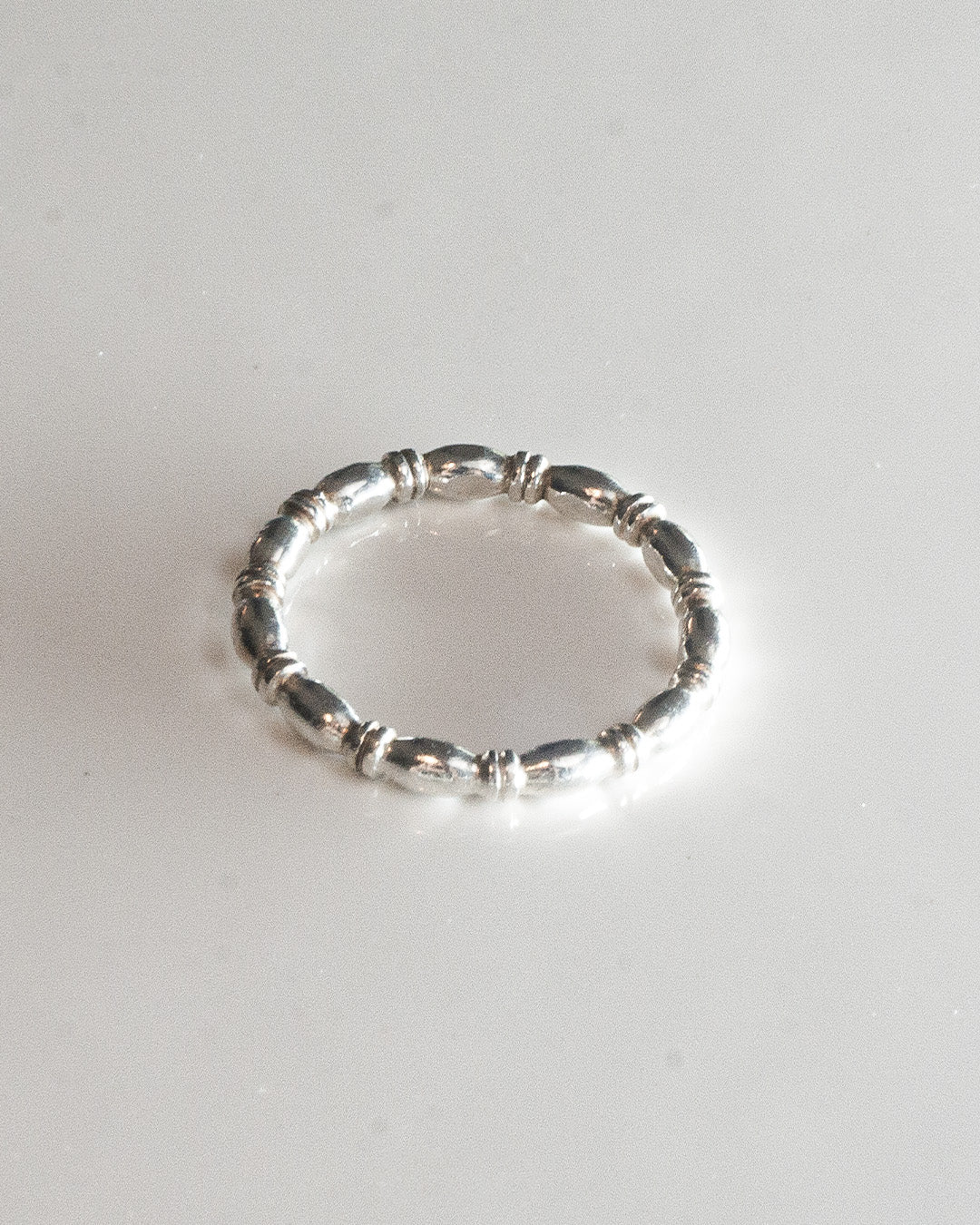 bubbly silver ring