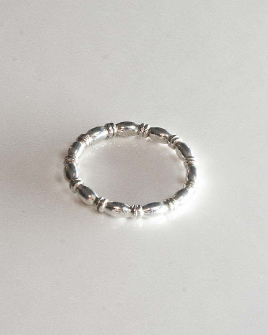 bubbly silver ring