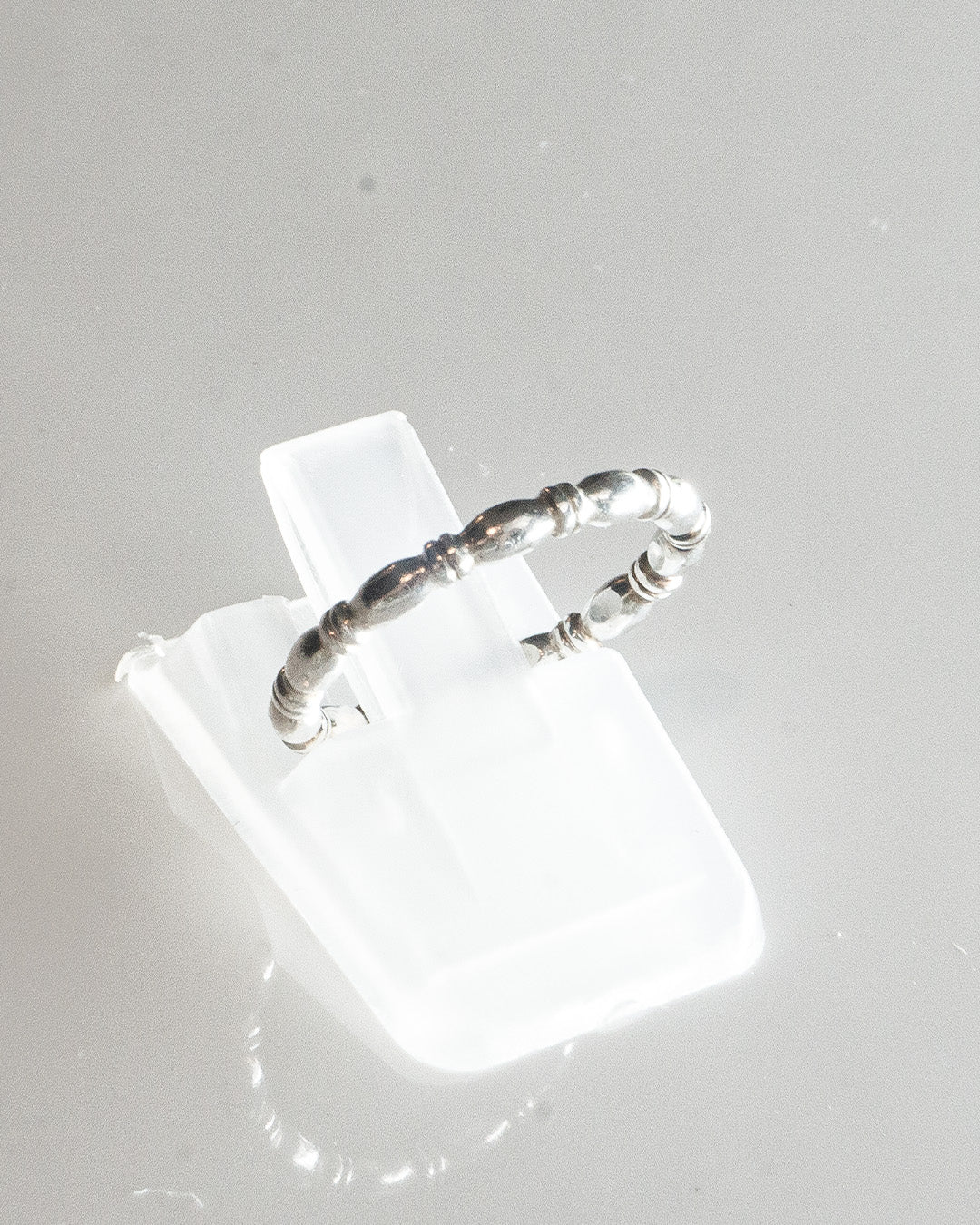 bubbly silver ring