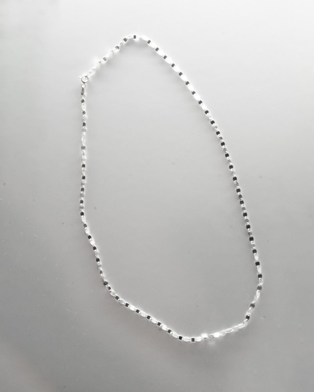disco glitter silver necklace 45
