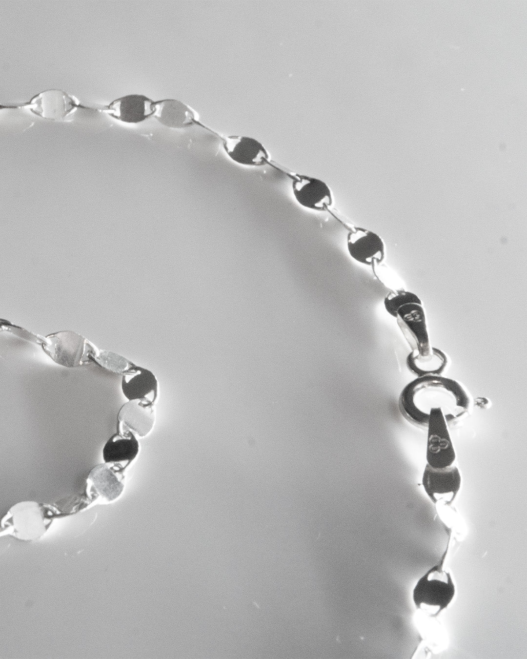 disco glitter silver necklace 45