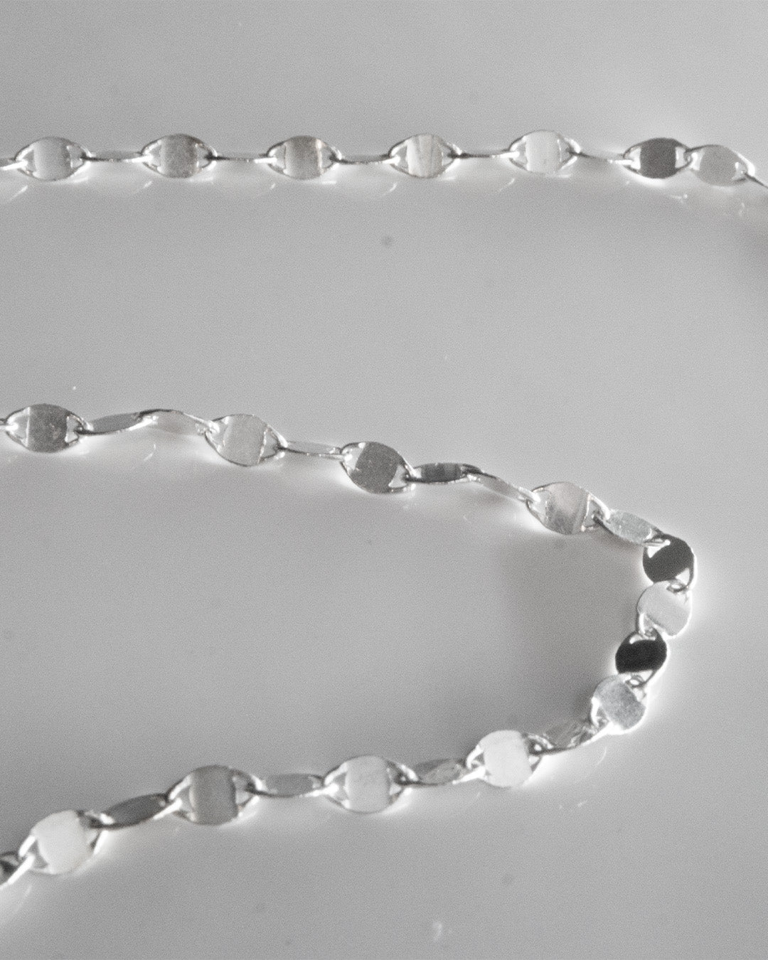 disco glitter silver necklace 45