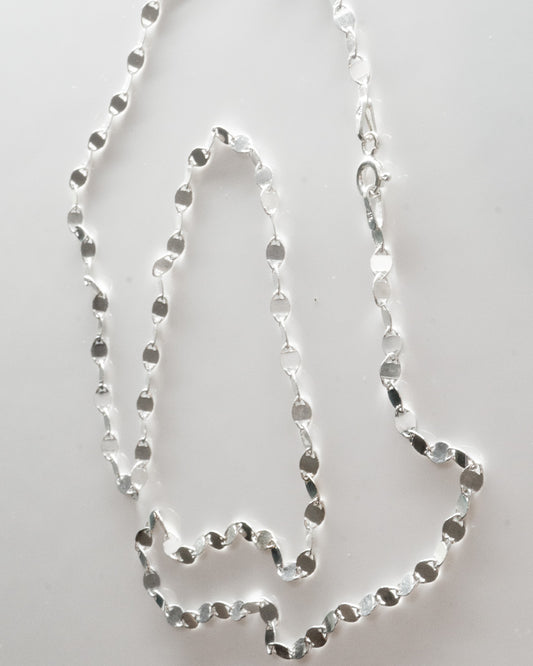 disco glitter silver necklace 45