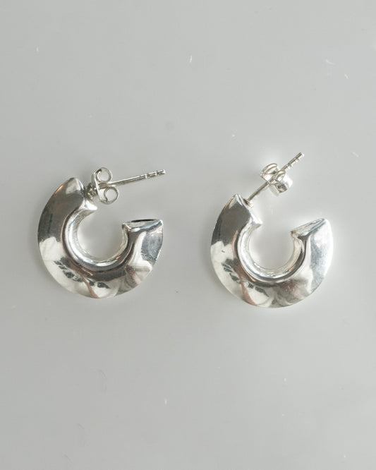 fancy silver hoops