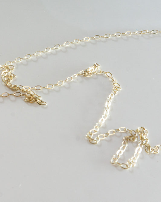 fine flat anker gold necklace 40