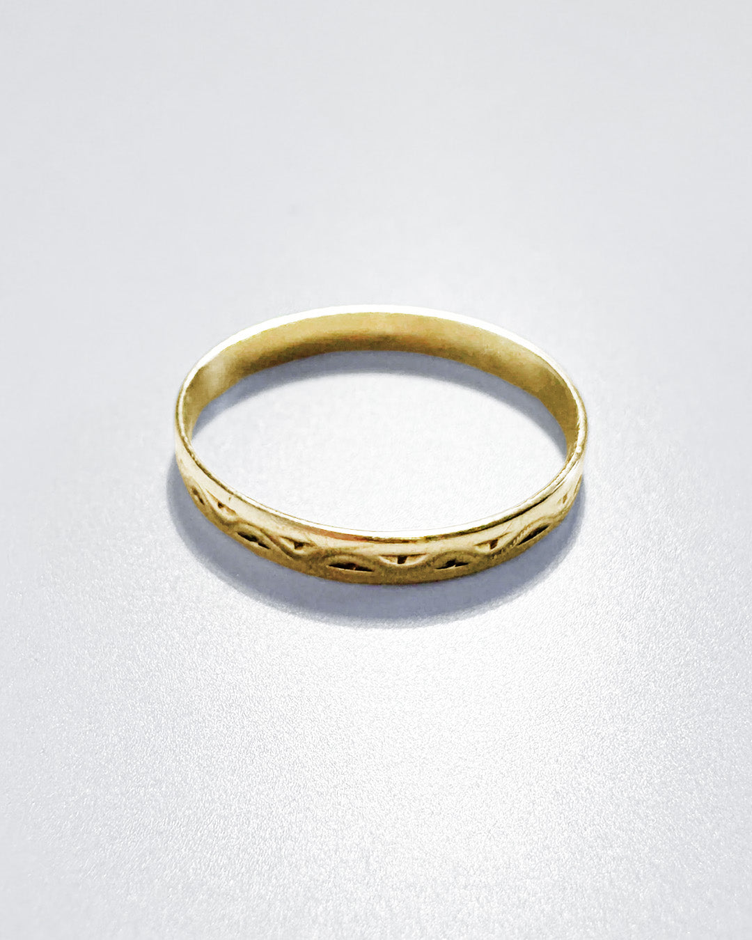 golden wave band ring