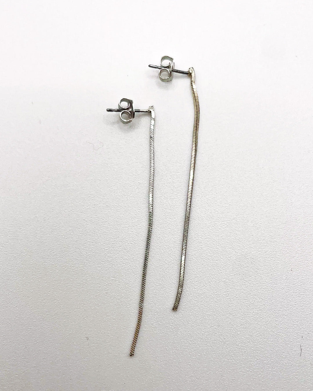 long snake earrings